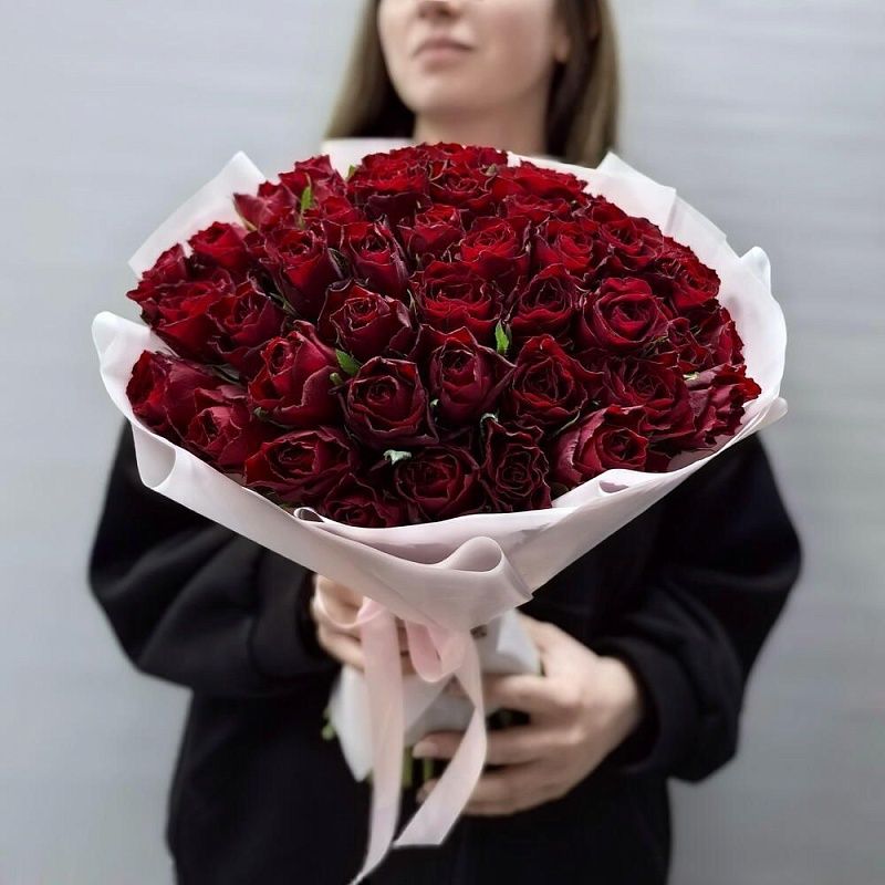 Стильный букет из 51 розы