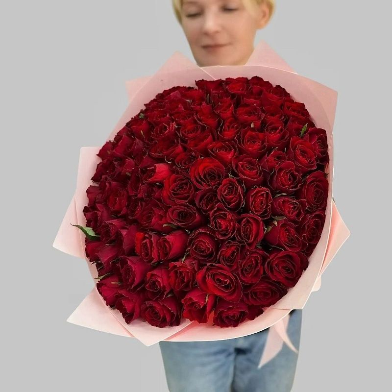 Букет из 101 красной розы Кения