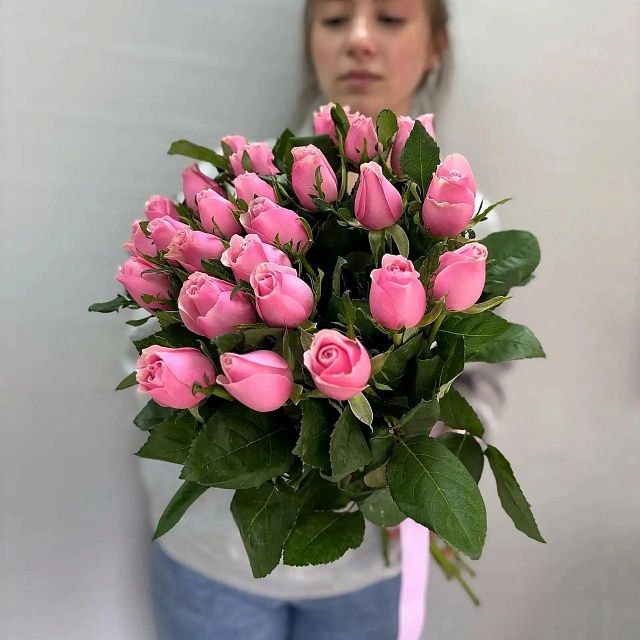 Монобукет из розы Кения 25 шт