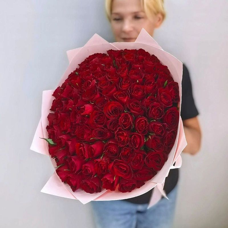 Букет из 101 красной розы Кения