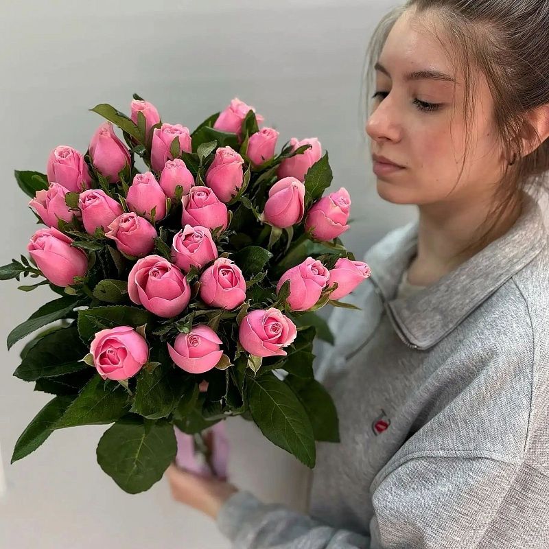 Монобукет из розы Кения 25 шт