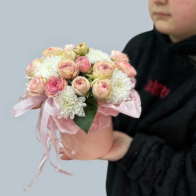 Композиция с пионовидной розой
