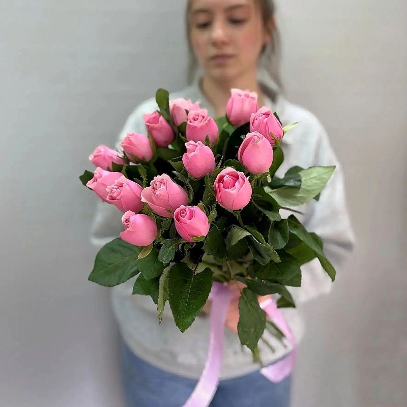 Монобукет из розы Кения 15 шт