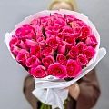 Неоновый букет из 51 розы Кения 42 см
