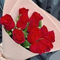 Яркий букет из красной розы 11 шт 