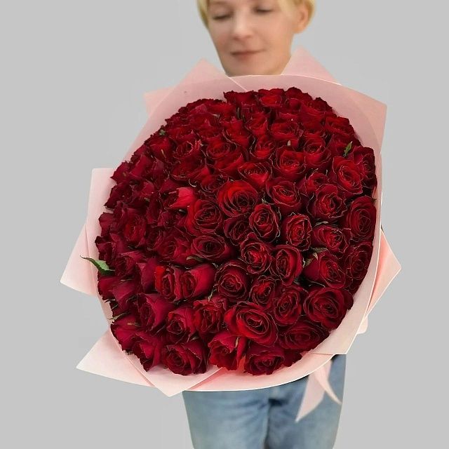 Букет из 101 красной розы Кения