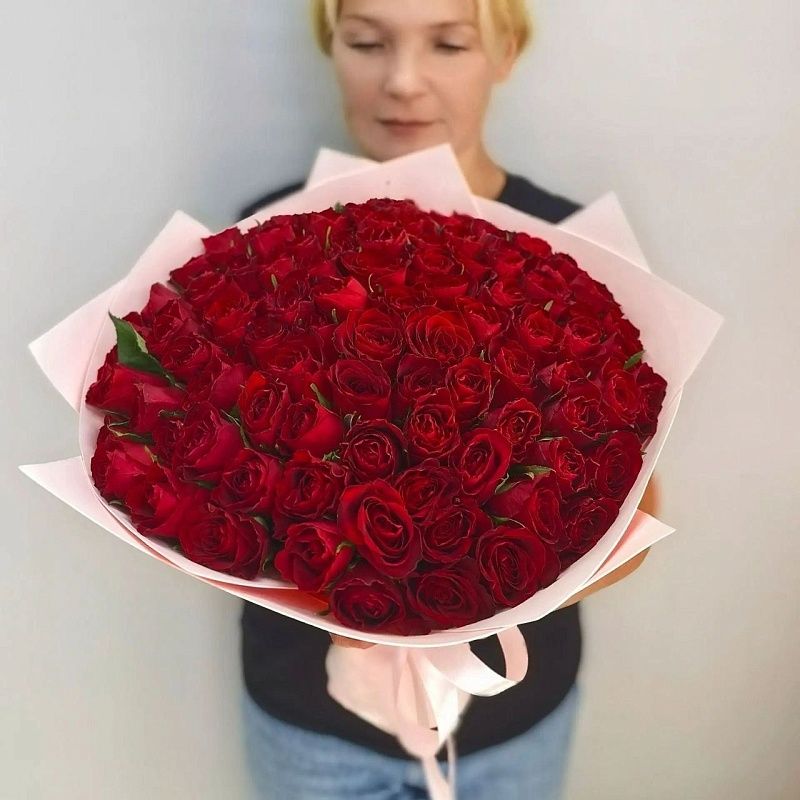 Букет из 101 красной розы Кения