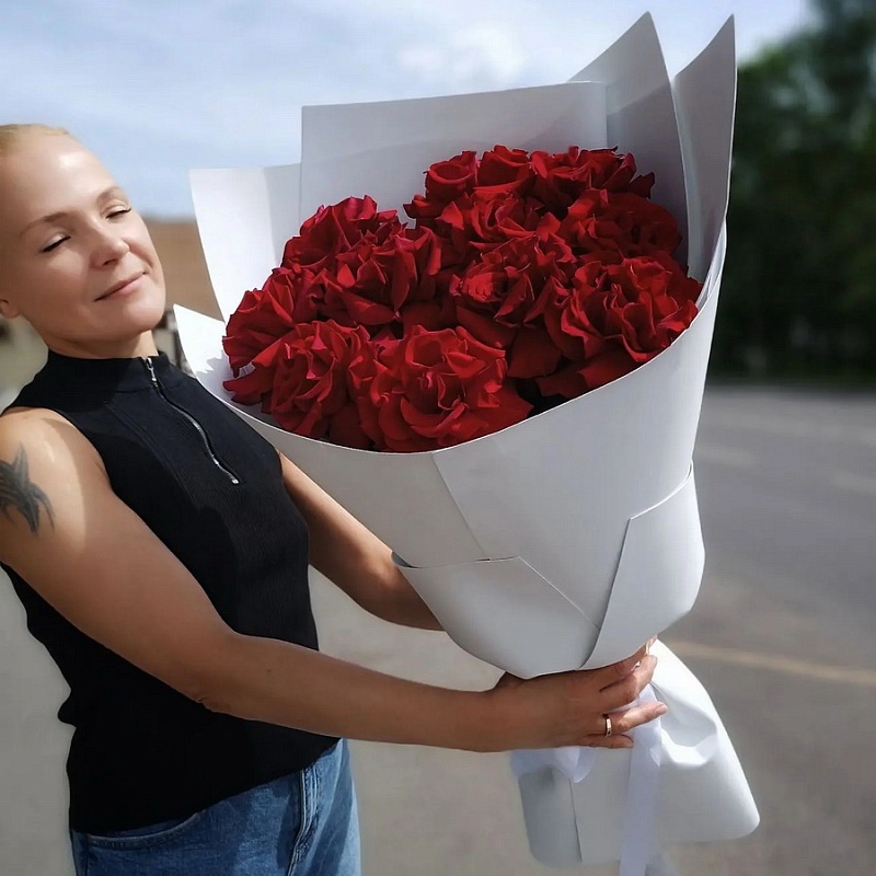 Букет из 11 французских роз “Императрица”